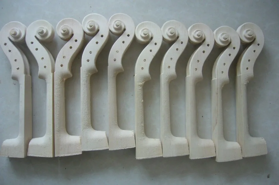 

10pcs hand carved maple white violin neck 4/4,great technics,perfect workmanship