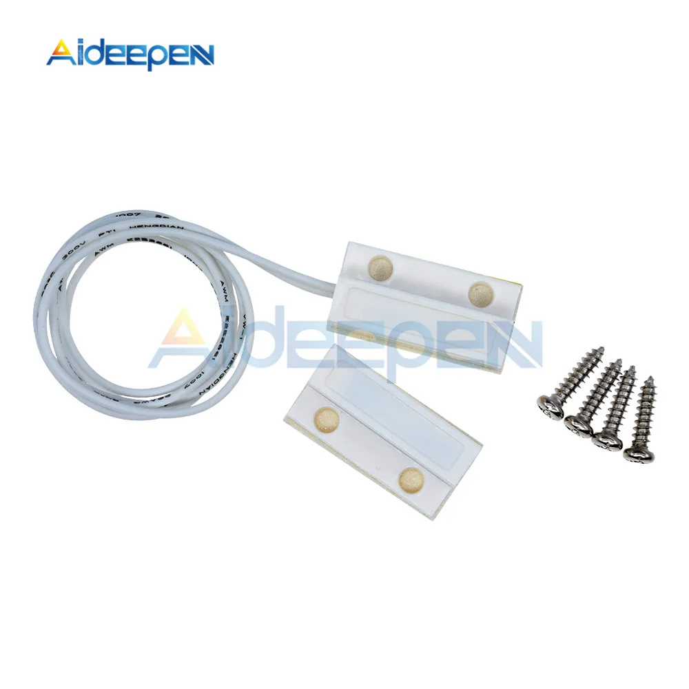 MC-38 MC-38 Wired Door Window Sensor Magnetic Switch Home Alarm System Detector Normally open Normally closed Switches