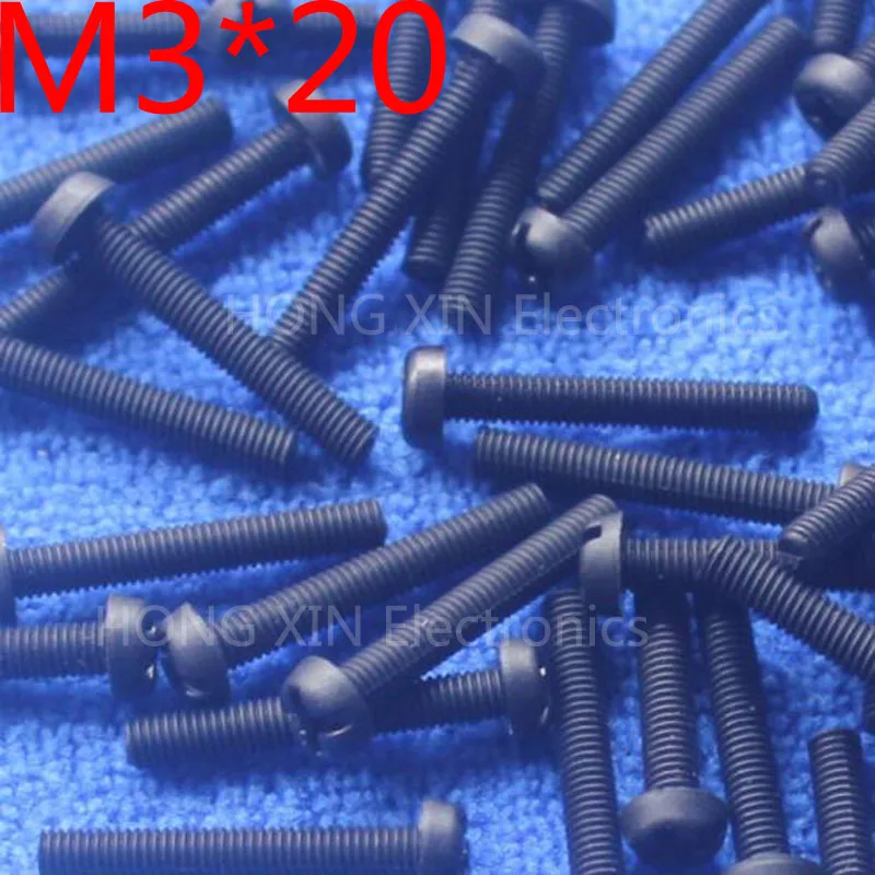 M3*20 20mm 1 pcs black Round Head nylon Screw plastic screw Insulation Screw brand new RoHS compliant PC/board DIY hobby etc