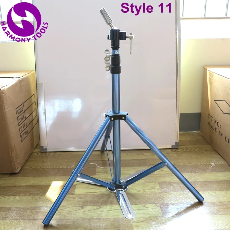 

1pcs LF-1071 Blue Pedal Aluminum Alloy Tripod Stand for Display Mannequin Training Hair Mannequin Head Holder Clamp