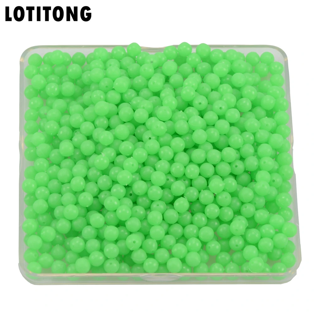 

LOTITONG 500pcs/lot Round Luminous Beads Glow Rig Beads Sea Fishing Lure Floating Float Tackles lure Accessories 3mm 4mm 5mm 6mm