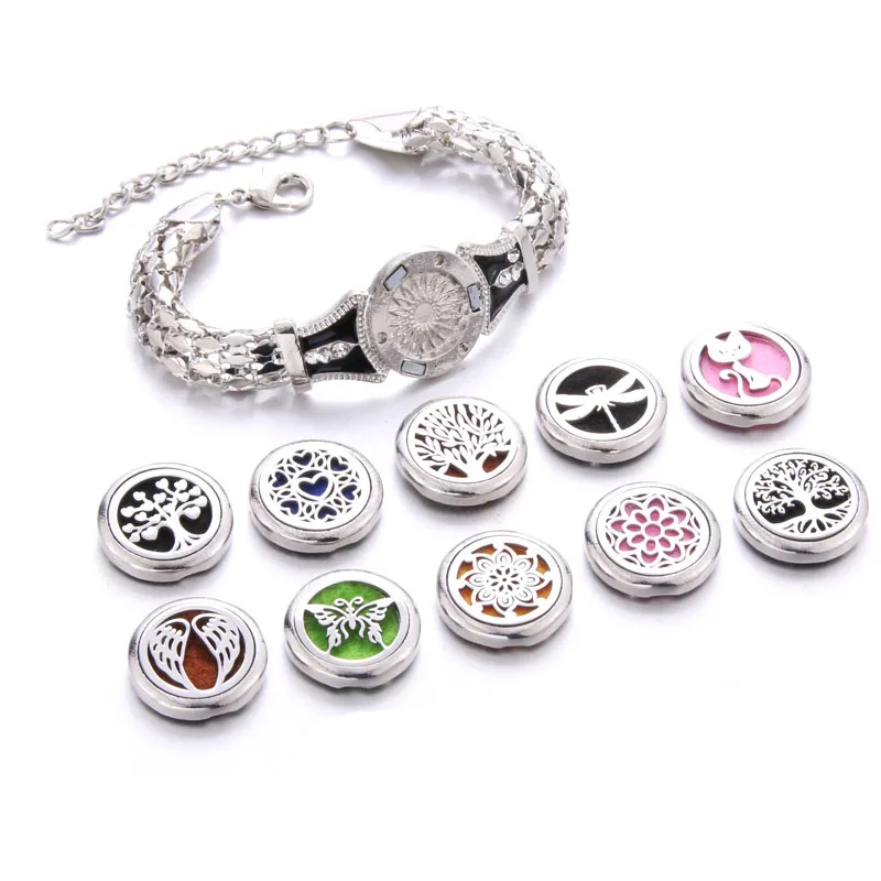 New Vintage Aroma diffuser Bracelet Butterfly style Detachable Perfume Essential Oil Aromatherapy Lockets Bracelet with pad