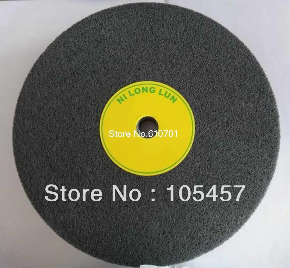 Dark Grey 7P Fiber Polishing Buffing Wheel 180# Grit Nylon Abrasive (200*50)mm