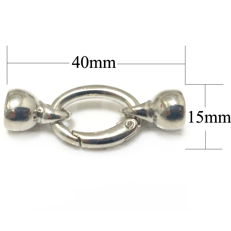 15x40mm Bell Style Silver Jewelry Foldover Clasp for Single Row Large Beads or Multi-Row Seed Beads Jewelry