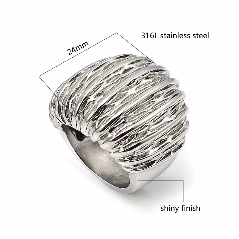 Ladies Vintage Accessories Wide Irregular Ring for Women Unique Personality Female Ring Bijoux Punk Ring Anillo