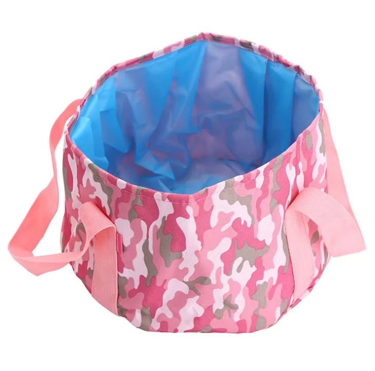 leakproof foldable collapsible washable waterproof Multifunctional wash basin bucket with storage bag