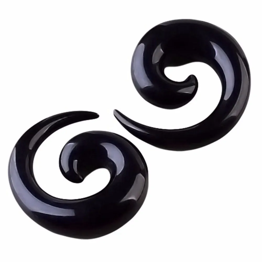 Modrsa 1pair Acrylic Snail Screw Gauges Spiral Taper Ear Plugs And Tunnels Ear Expander Stretcher Piercing Body Jewelry