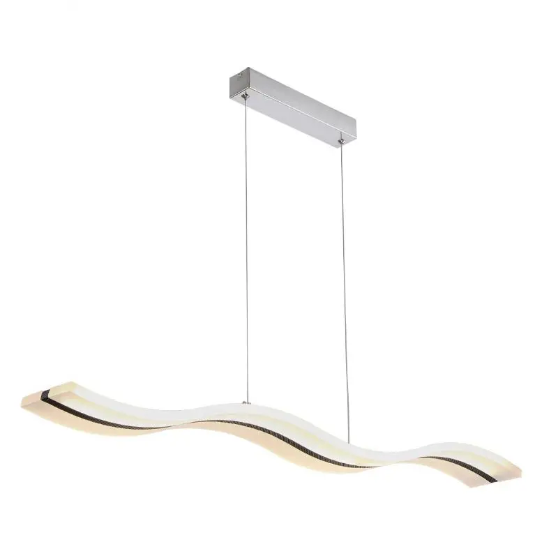 

BDBQBL 97.5cm Originality Wave Pendant Lamp Modern Acrylic Study LED Hanglamp Simple Bedrooms Library Office Pendant Lights