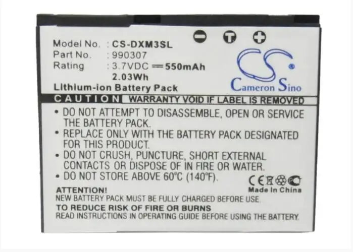 Cameron sino bateria de 550mah para delphi sa10225 xm skyfi 3 990307, bateria, mp3, mp4, pmp