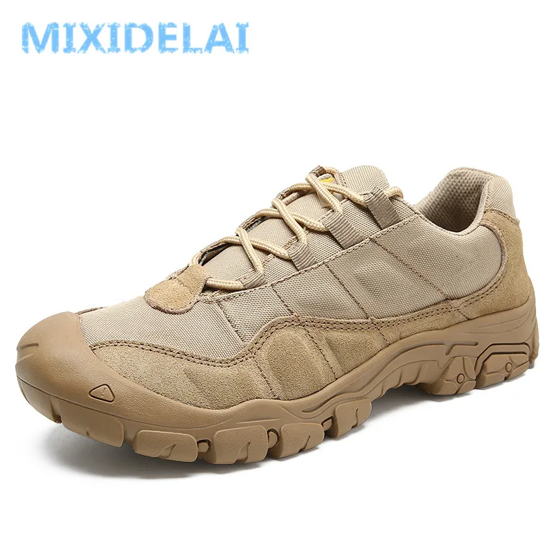 Koe Suède Lederen Outdoor Ademende Mannelijke Sneakers Schoenen Voor Mannen Volwassen Non-Slip Casual Woestijn Tactisch Herfst Patchwork Schoeisel