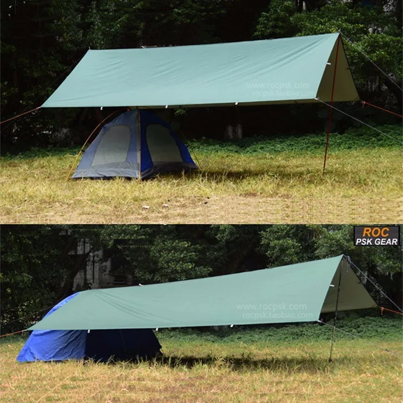 3F UL Gear Ultralight Tarp Outdoor Camping Survival Sun Shelter Shade Awning Silver Coating Pergola Waterproof Beach Tent