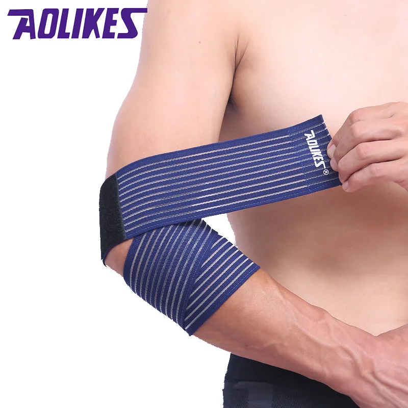 AOLIKES 1PCS High Elastic Bandage Wrap Basketball arm Compression Tape Elbow Support Tennis Volleyball Sports Equipment gear