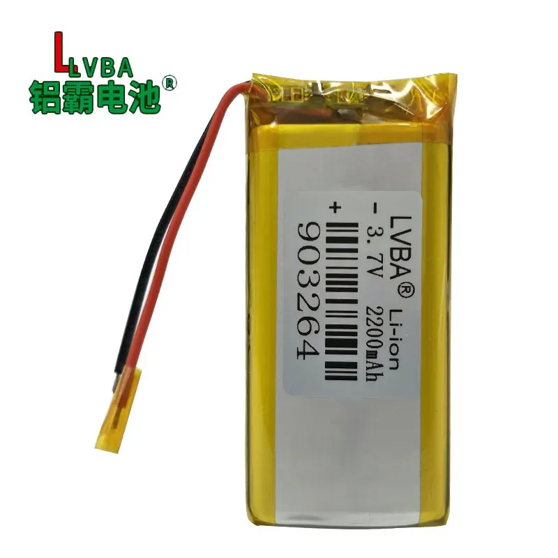 Pin lithium Polymer 3.7 v 2200 mah 903264 kỹ thuật số được xây dựng trong tay ấm hơn điện thoại di động pin