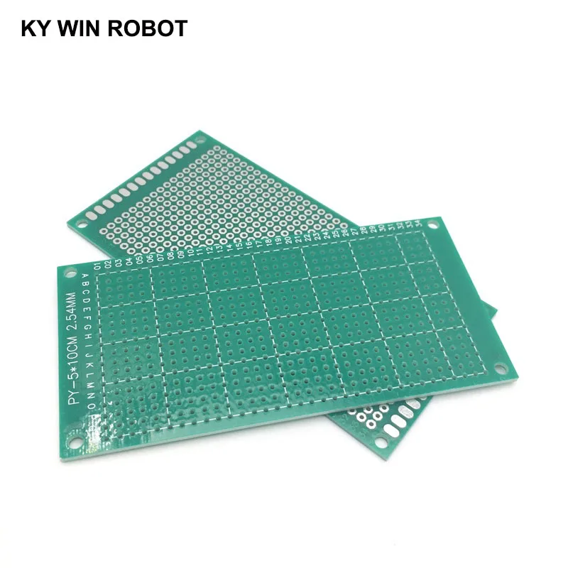 Prototype PCB universel simple face pour Ardu37, carte de circuit imprimé, Protoboard, 5x10cm, 50x100mm, 1PC