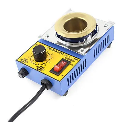 220VAC 100W/150W/250W/300W Lead Free Round Solder Pot Soldering Desoldering Bath AU Plug