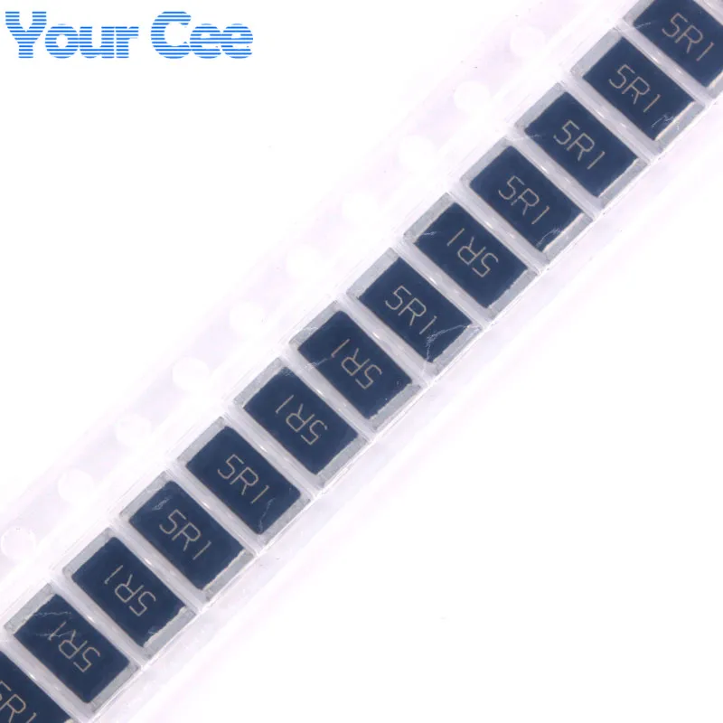 100 buah/50 buah 5,1ohm 2512 SMD Resistor 5.1 ohm 5.1R 5R1 resistansi Chip 1W 5%