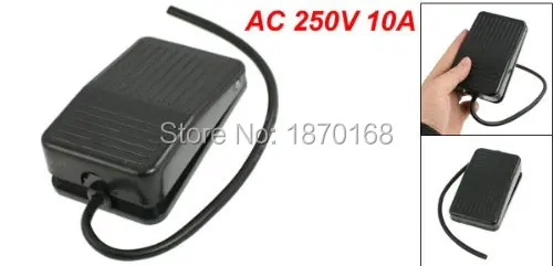 TFS-1 AC 250V 10A SPDT NO NC Nonslip kekuasaan sesaat kaki Pedal saklar hitam