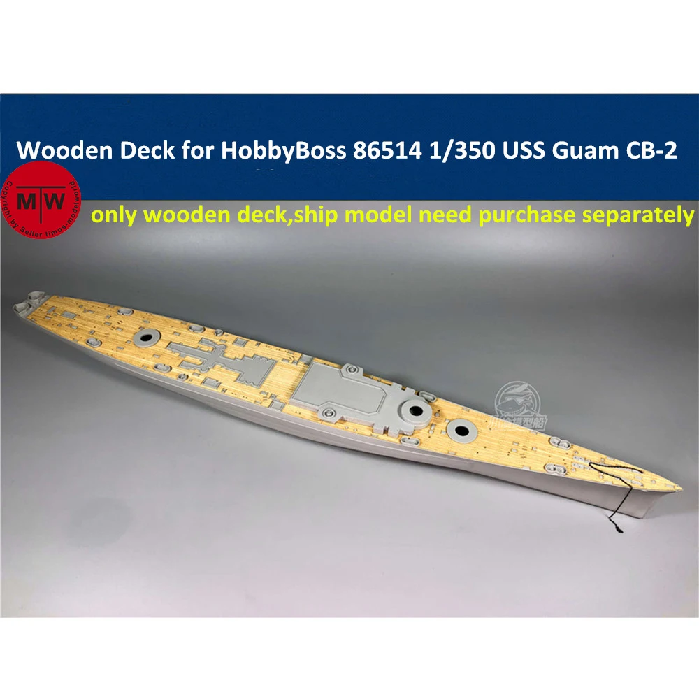 

1/350 Scale Wooden Deck for HobbyBoss 86514 USS Guam CB-2 Ship Model Kits with Chain