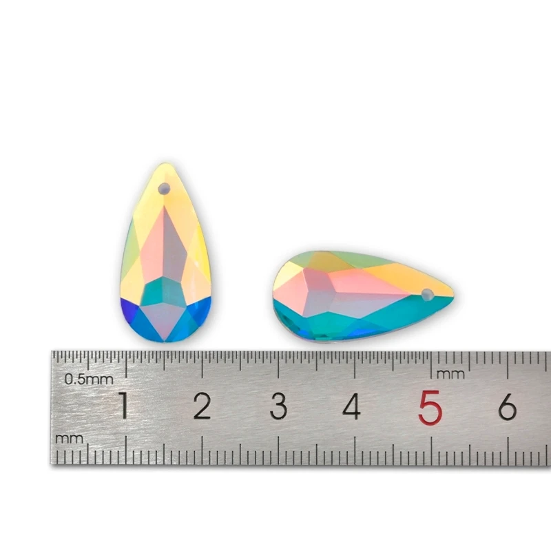 Best quality 12x24mm crystal drop beads Pear Shape crystal pendant charms rhinestones for Jewelry making Earrings diy 10pcs/lot