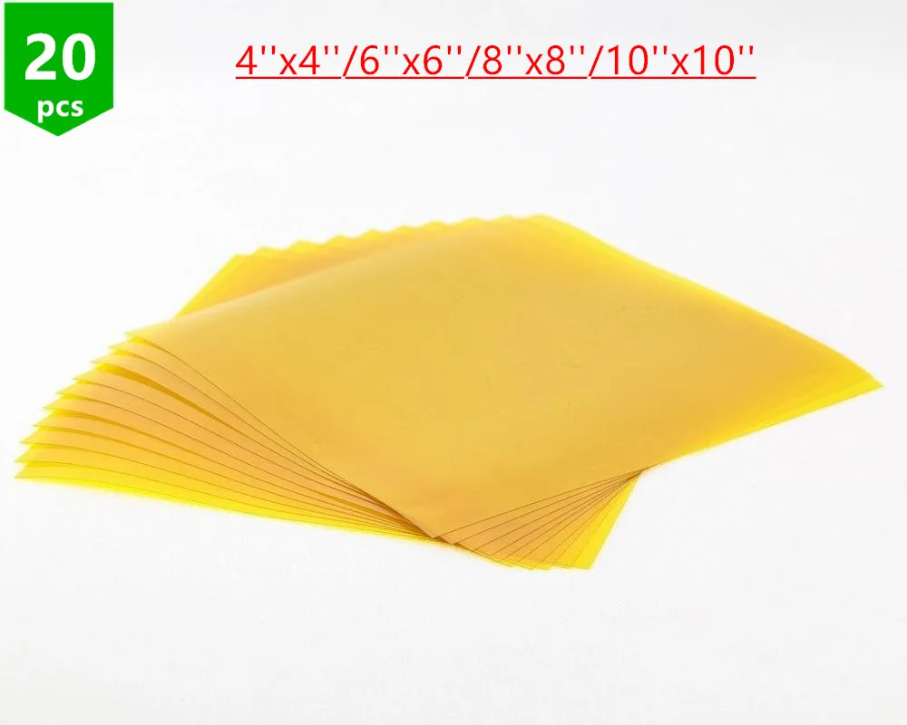 

20pcs Printrbot 4''/6''/8''/10'' size square Polyimide Tape sheet for Printrbot 3D printer heated bed（No tape））