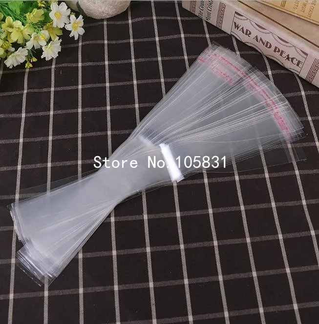 100x Custom printed resealable plastic cellophane bags for hair extensions bundles gift packaging bag celofan long transparent