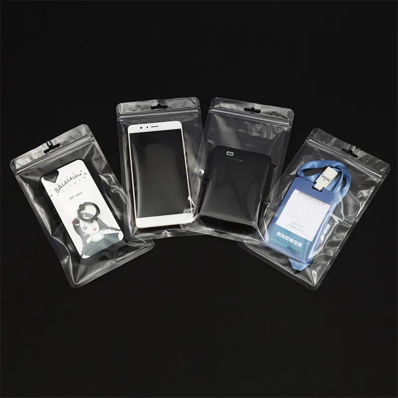 1000Pcs/Lot 2 Size High Transparent Mobile Phone Shell Packaging Bags Jewelry Can Hang Self Sealed Sack