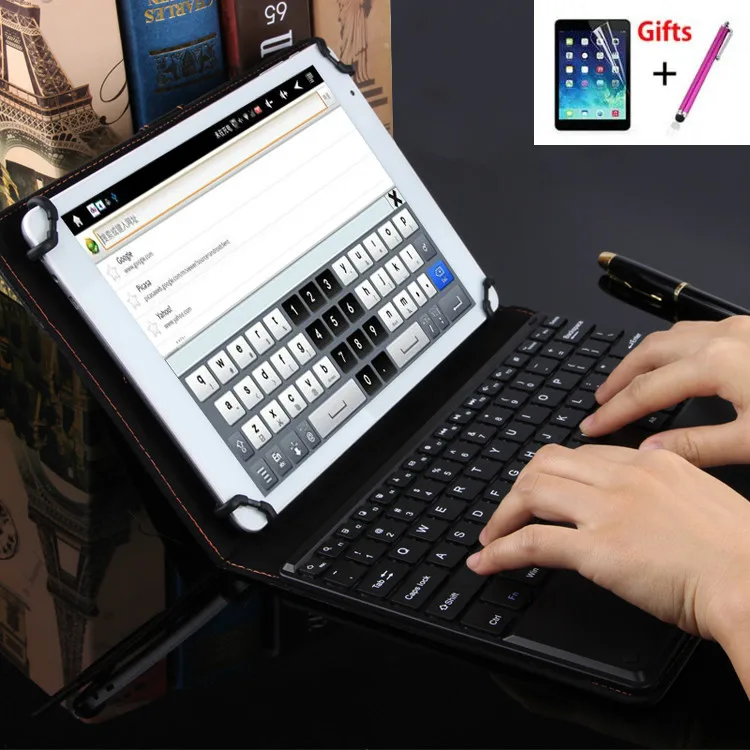 

For Lenovo Tab 4 10 Plus Cases PU Leather + ABS Cover For Lenovo Tab4 10 Plus TB-X704L X704F L Wireless Bluetooth Keyboard Case