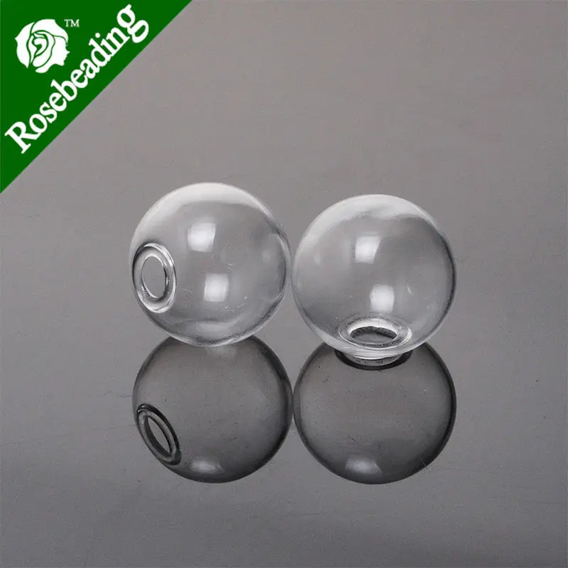 18mm 1 hole Small Glass Globe,Caliber 5mm,Small Glass Bottles,Screw Eye Pins,Glass Dome,sold 10pcs/lot-10018225