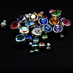 12Pcs 3mm,5mm,8mm 16g/14g Crystal CZ Stone Ball Piercing Accessories for Labret Nose Tragus Cartalige Lip Ring