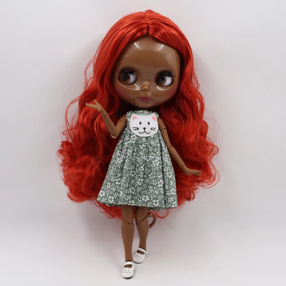 ICY DBS Blyth Doll 30cm customized face with red hair nude joint body for 1/6 bjd girl gift toy BL1045