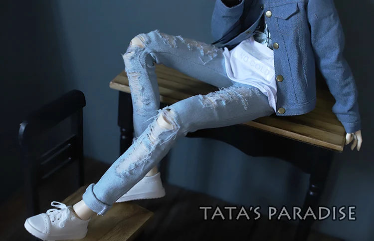 1/4 1/3 Scale BJD Shredded Hole Jeans for BJD/SD MSD SD13 Girl SSDF Uncle Clothes Not Included Doll And Other Accessories E2408