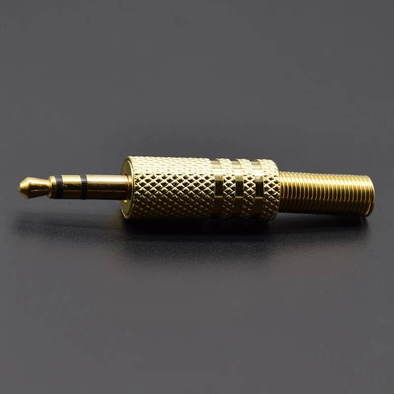 2pcs Gold Plated Metal 3.5mm 1/8\
