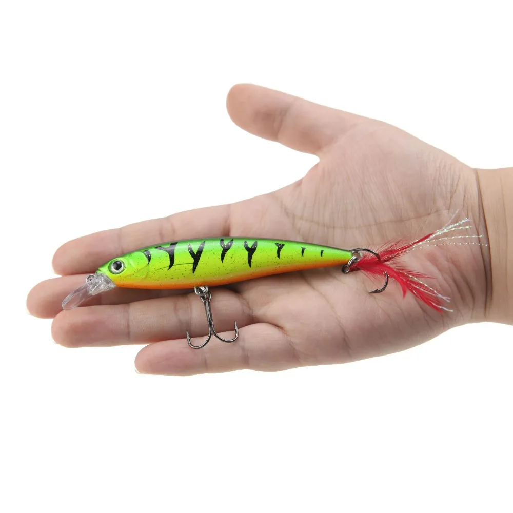 

100mm 12.8g Floating Minnow Fishing Lure Artificial Plastic Hard Fishing Wobbler Sea Fishing Supplies for Trout and Pike