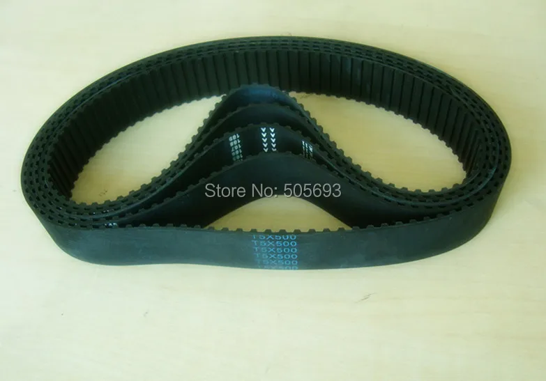 500-T5-15  round timing belt T5 timing belt 25mm width 500mm length sell by one pack