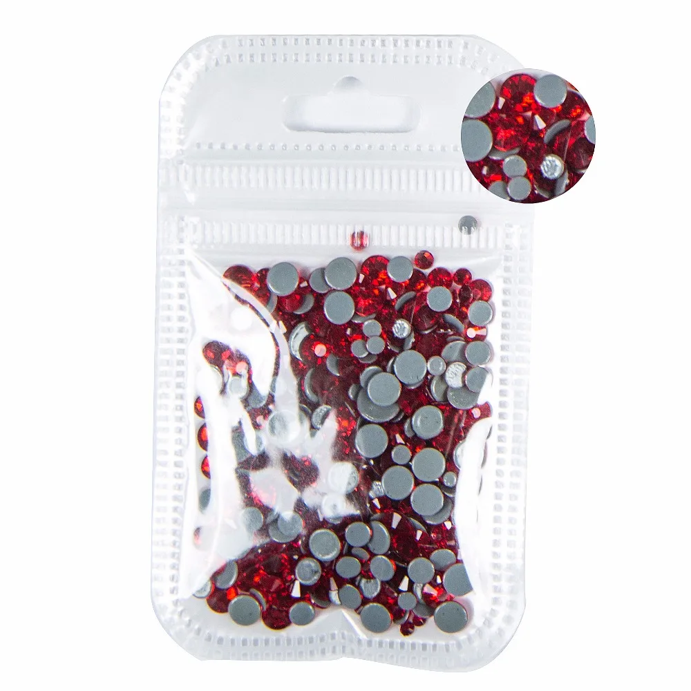 

AAAA+ Best Quality Lt.Siam Mix Size Hot Fix Rhinestone More Shiny Super Bright Nail Art Hotfix Iron On Stones. 10Gram