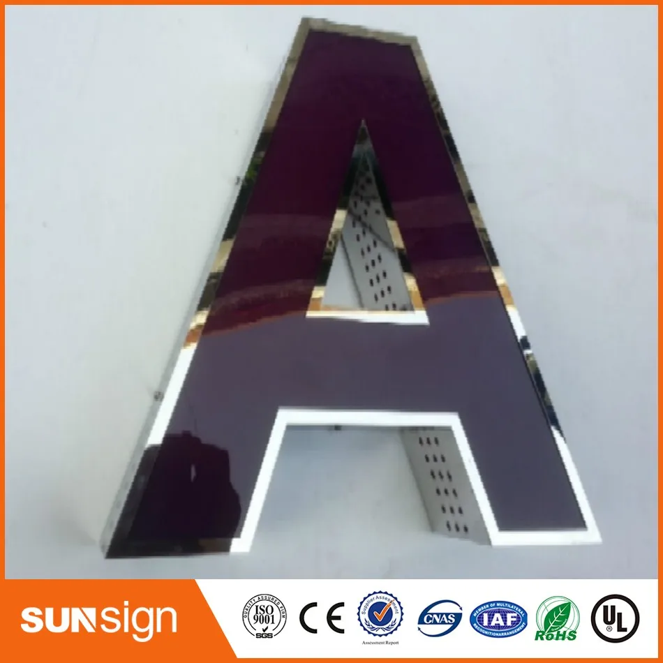 Wholesale stainless steel signs Outdoor illuminated signs