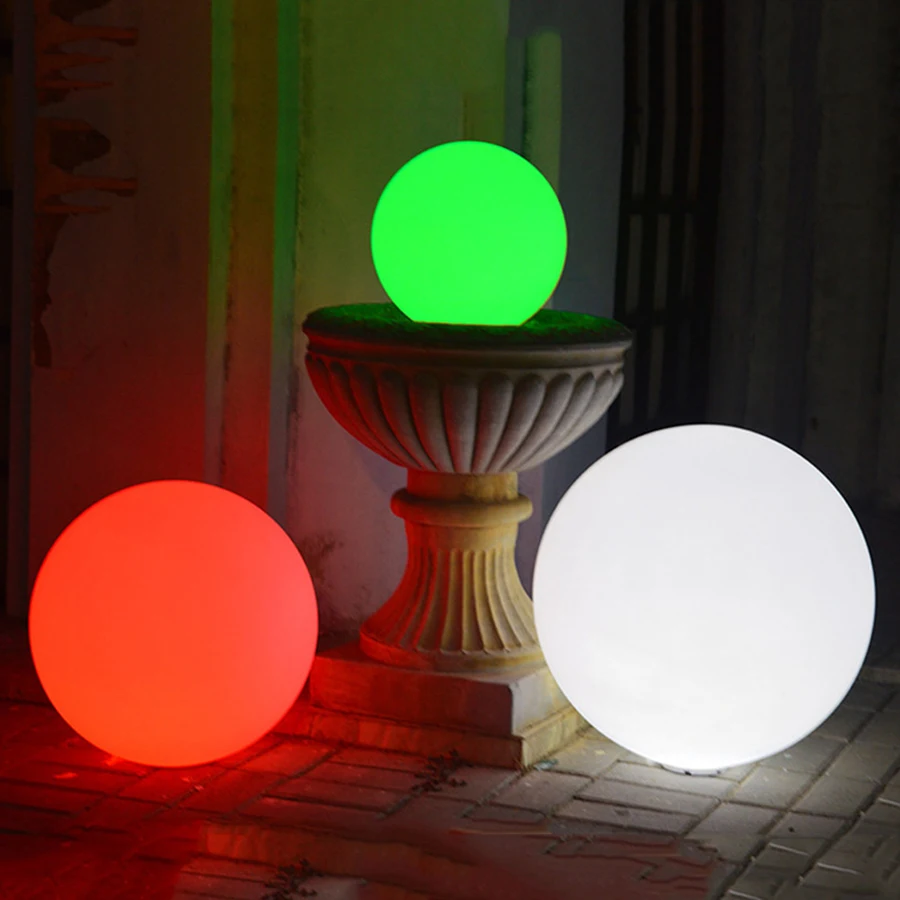 LED Outdoor Garden Decorative Ball Landscape Light Remote Control RGB Colorful Waterproof LED Pool Lawn Lamp Christmas Holiday