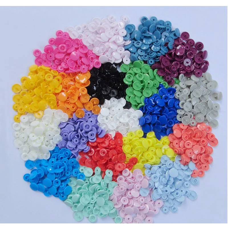 1000sets T5 12mm KAM Plastic Resin Snaps Buttons fasteners for DIY Garments Sewing Craft Cloth Bib Diaper 60 Colors Available