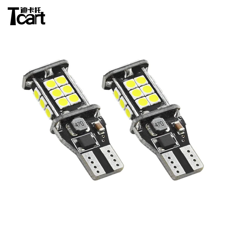 Tcart T15 Error Free for Toyota land cruiser prado 150 2014 2017 2018 led Auto Lights Reverse Lamp Back Up Lights accessories