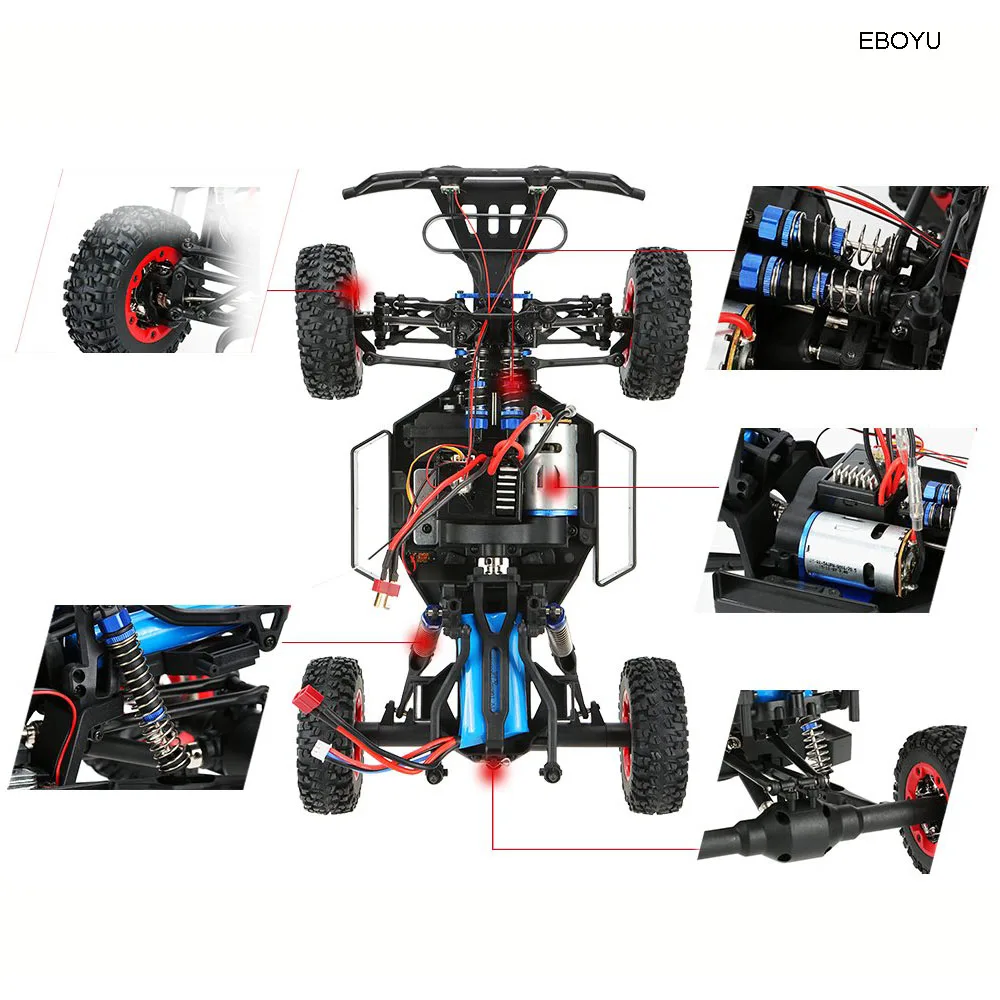 Wltoys 12423 Remote Control Racing Car 1:12 RC Car 2.4G 4WD Electric Brushed Short Course RC Car RTR