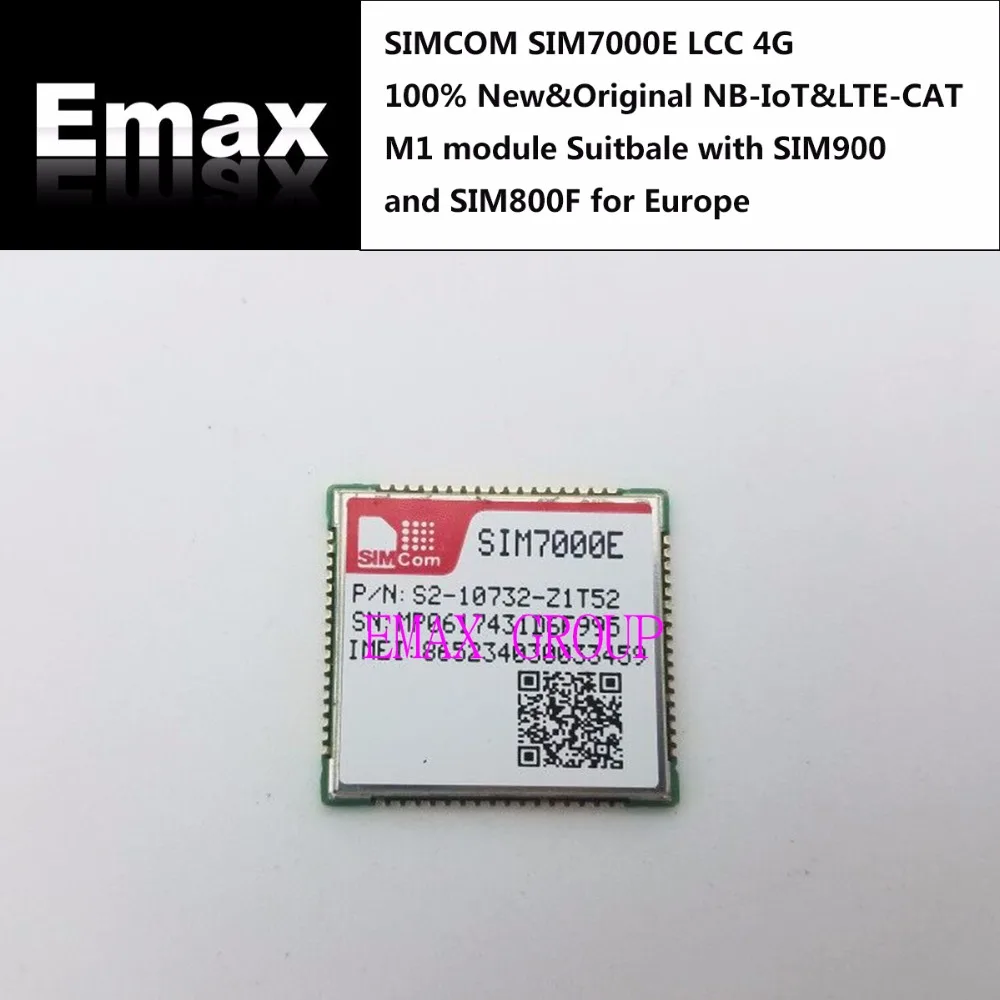 

5pcs SIMCOM SIM7000E B3/B8/B20/B28 LCC 4G NBIoT&LTE-CAT M1 module Suitbale with SIM900 and SIM800F for Europe