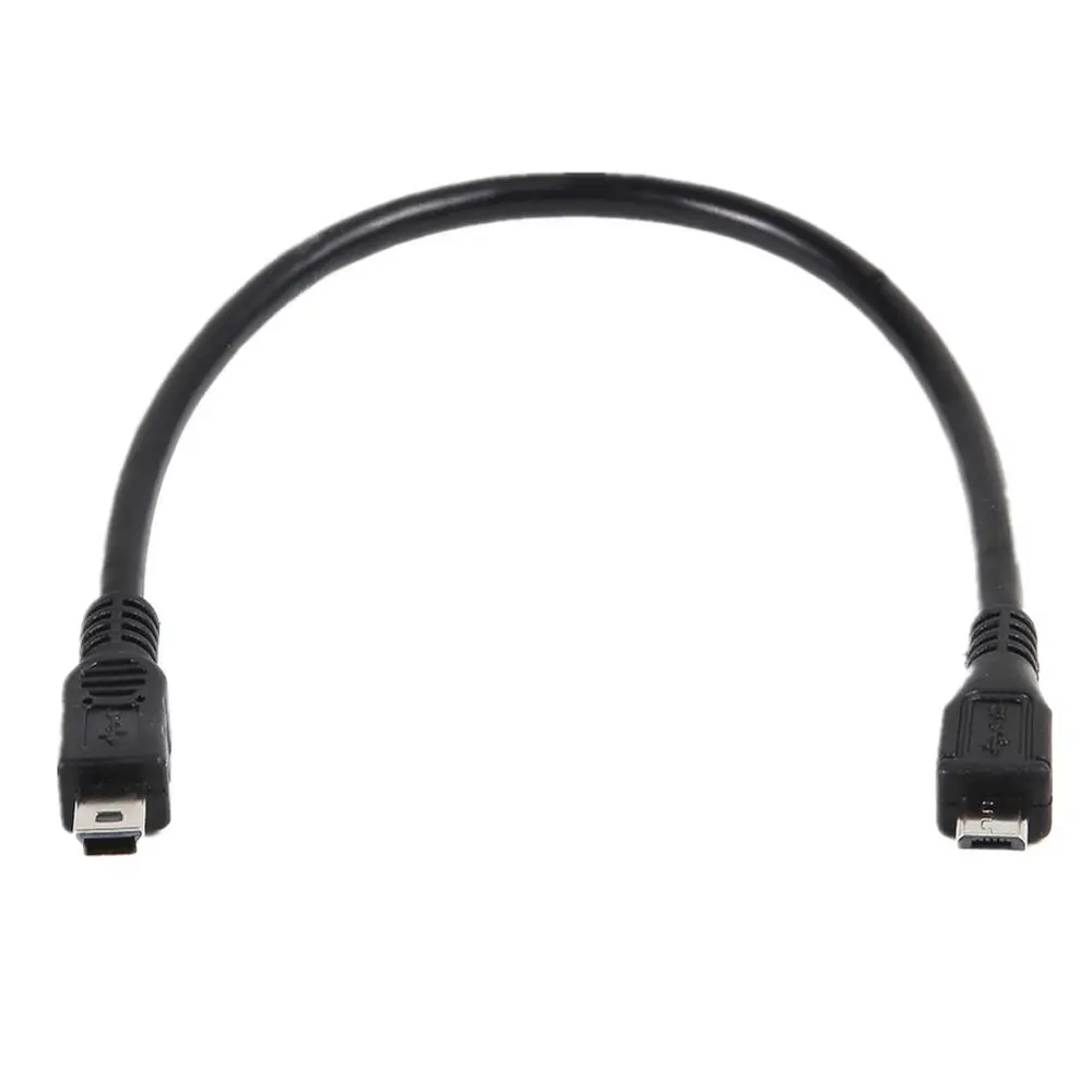 4" 10cm Micro USB Type B male to mini USB Type B male Host OTG Adapter Cable image 2