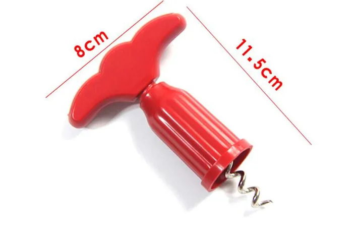2PC Plastic Red Wine Opener Corkscrew Wine Bottle Opener Cork Puller Remover Champagne Opener Gadgets Bottle Opener OK 0314