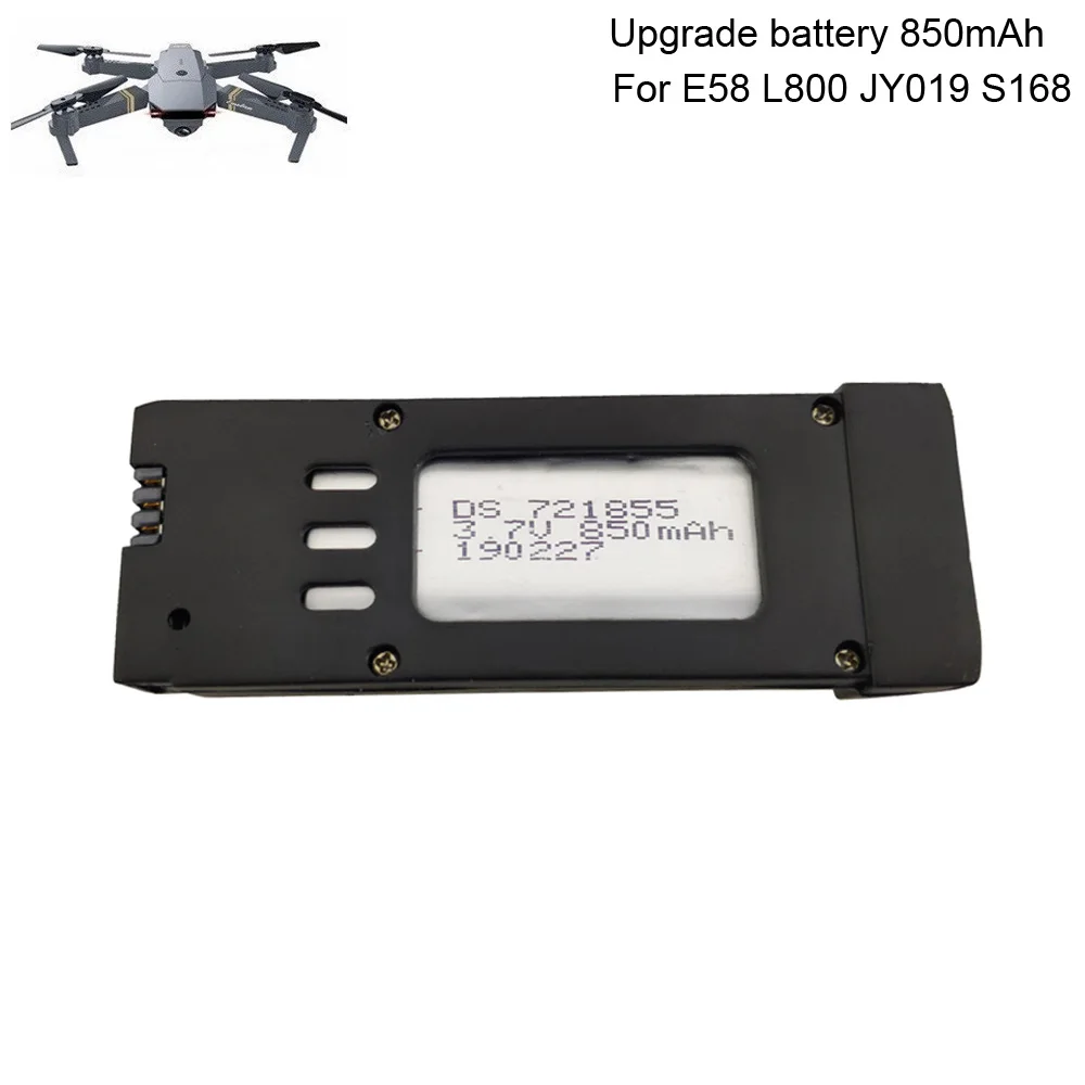 

Батарея для E58 3,7 V 850mAh Lipo батарея для E58 L800 JY019 S168 батарея для дистанционного управления вертолетом игрушки части Бесплатная доставка