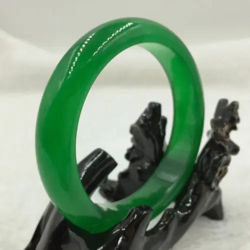 

Chinese Natural Nephrite Green stone Bangle Bracelet style Fine jewe Noble 100% Natural stone