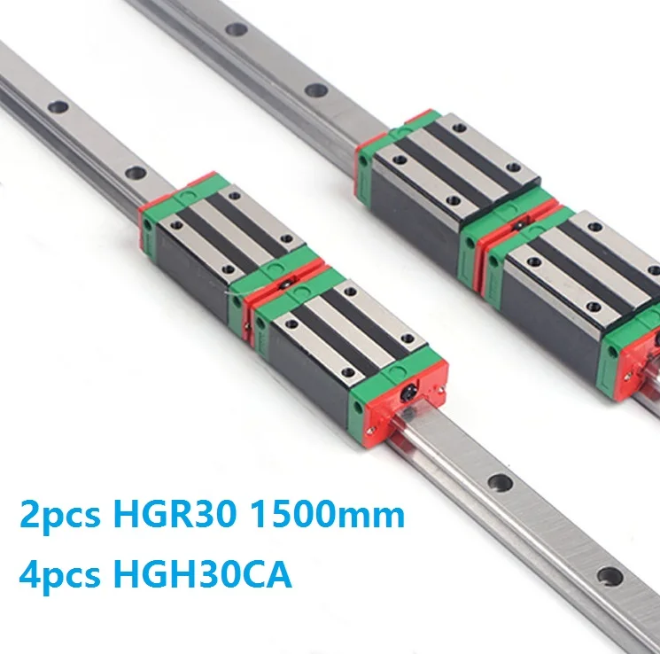 

China Made 2pcs Linear Guide Rail HGR30 -L 1500MM + 4pcs HGH30CA Or HGW30CC Slide Block Carriage