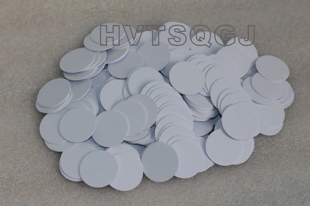 RFID 13.56 MHz ic f1108 tags rfid PVC card 25mm diameter ISO14443A  coin tag access control card 200pcs/lot Free shipping