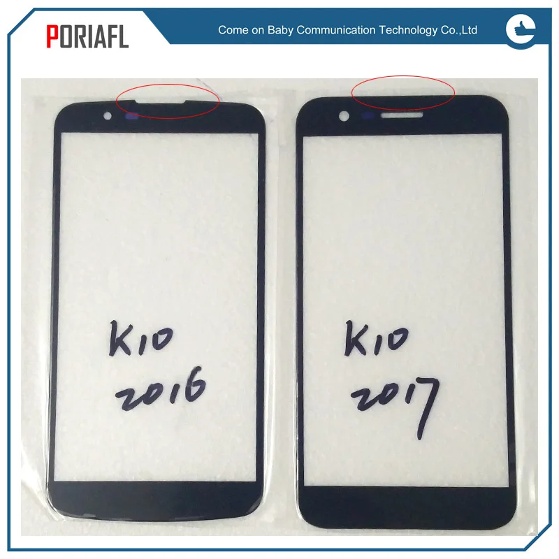 For LG K10 K410F M2 K430T K420N K430DS K430DSF M250ds M250 M250N Front Outer Screen Glass Lens Repair Touch Screen Outer Glass