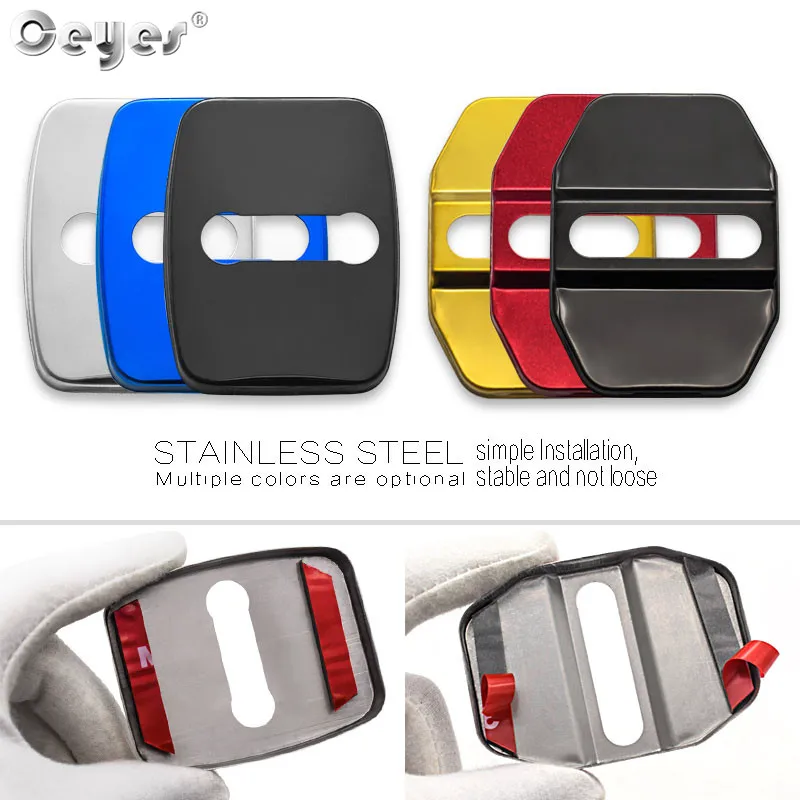 Ceyes Car Styling Auto Door Lock Cover Sticker Fit For Bmw M Mini F30 F10 E46 E90 E39 For Mercedes Benz Amg For Fiat Accessories