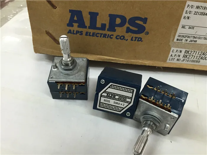 Original Japan ALPS 27 type A50K Double Volume potentiometer rachis Handle length 25MM